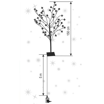 Decoratiune cires inflorit cu LED-uri, 200 LED-uri - CBT 200